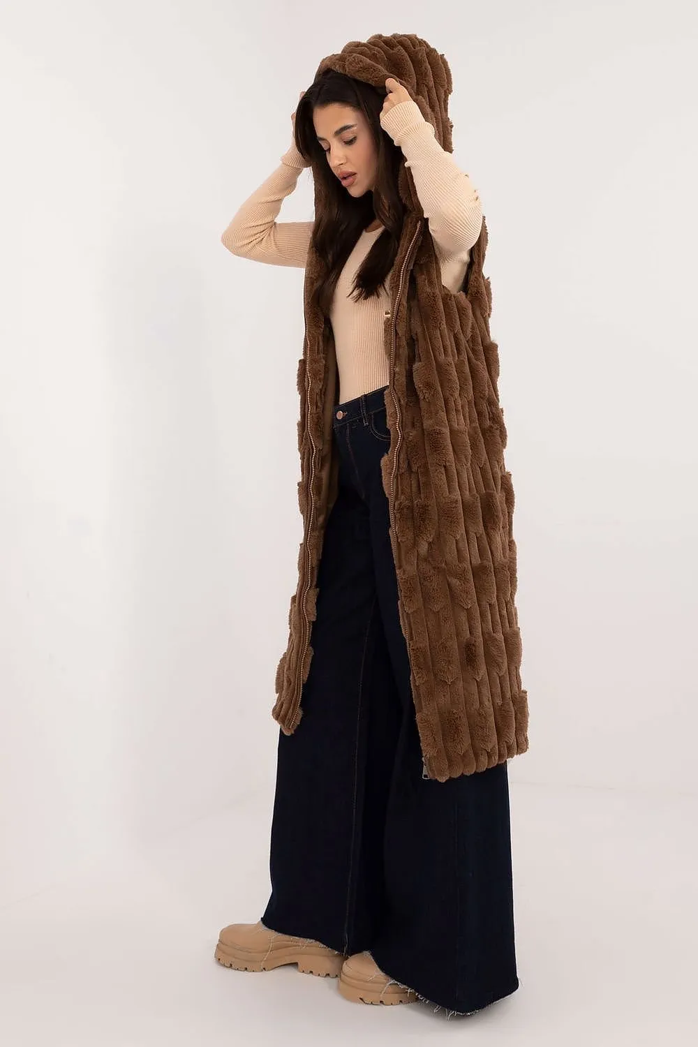 Cozy Cloud Long Fluffy Gilet