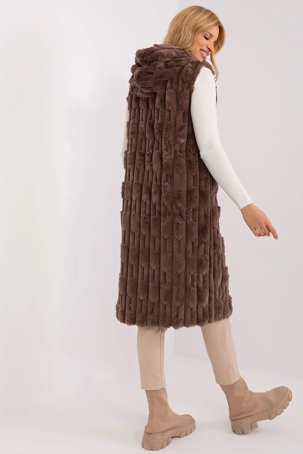 Cozy Cloud Long Fluffy Gilet
