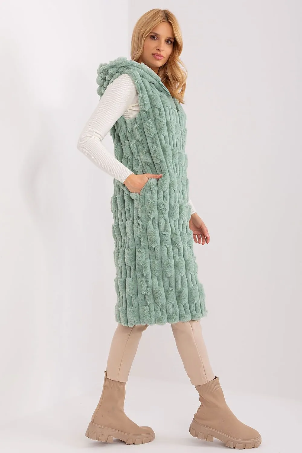 Cozy Cloud Long Fluffy Gilet
