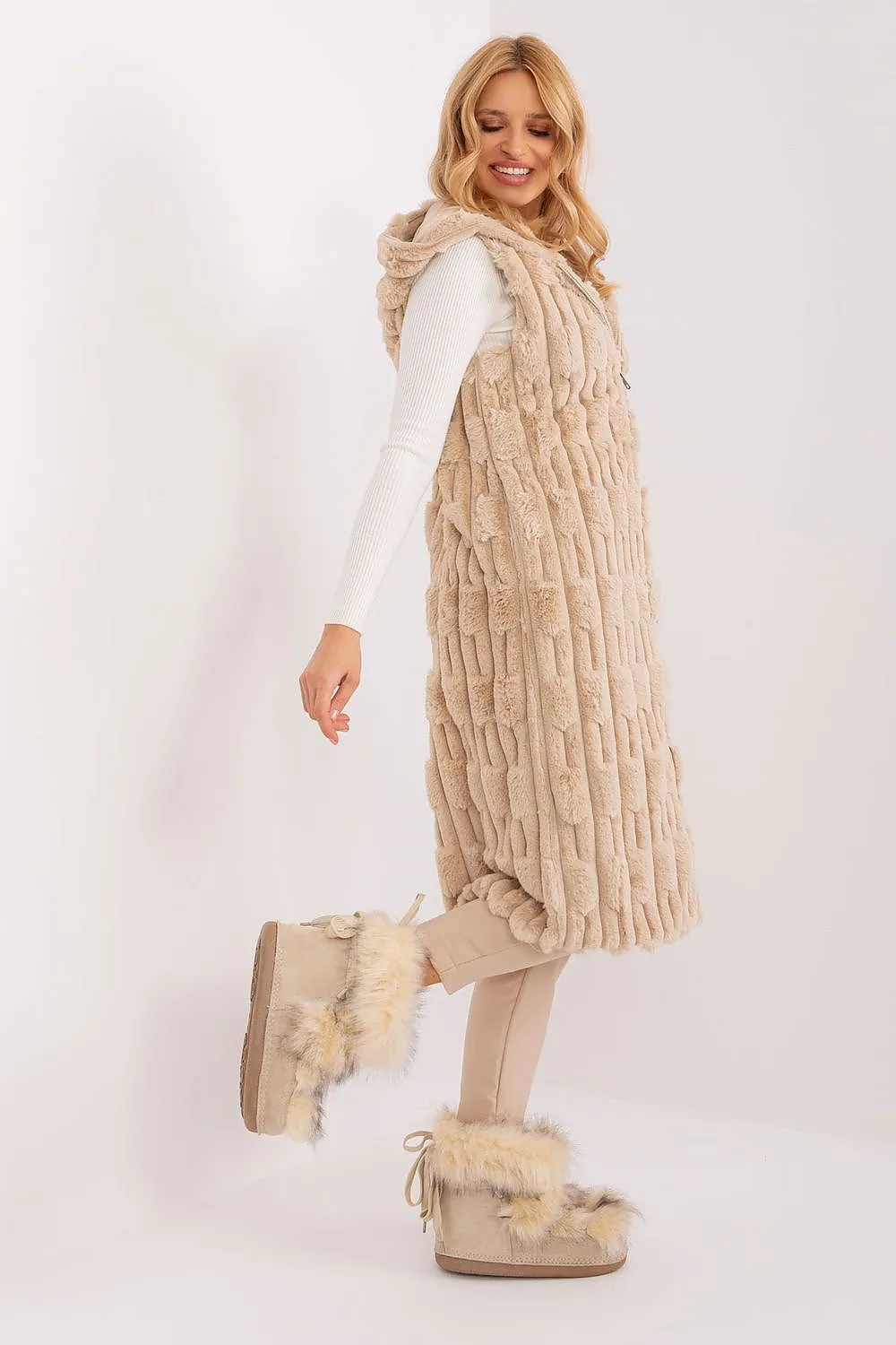 Cozy Cloud Long Fluffy Gilet