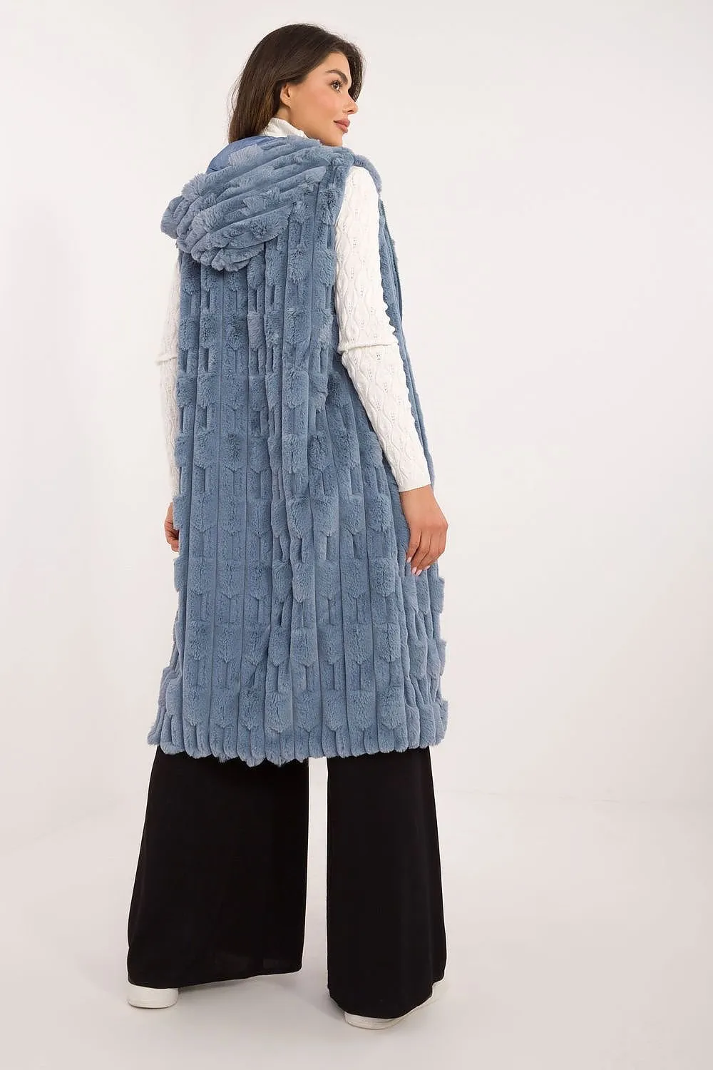 Cozy Cloud Long Fluffy Gilet