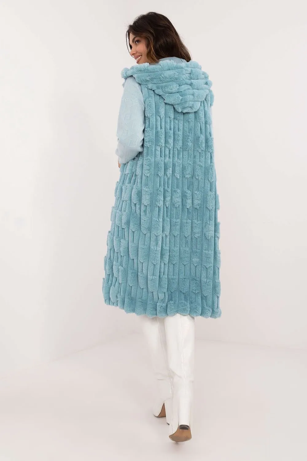 Cozy Cloud Long Fluffy Gilet