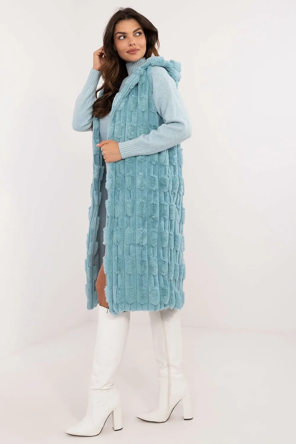 Cozy Cloud Long Fluffy Gilet