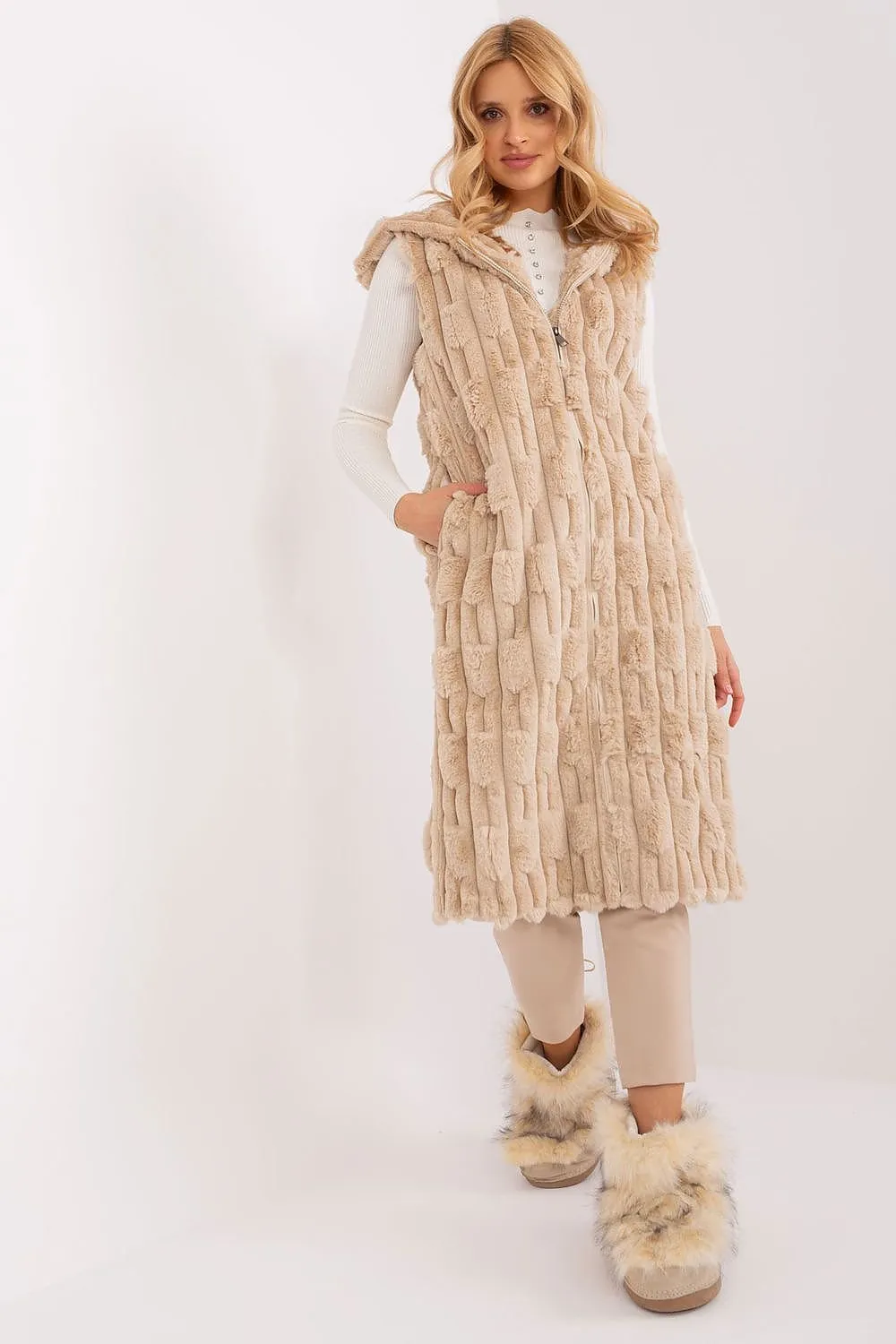 Cozy Cloud Long Fluffy Gilet