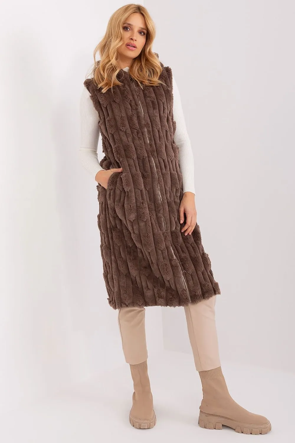Cozy Cloud Long Fluffy Gilet