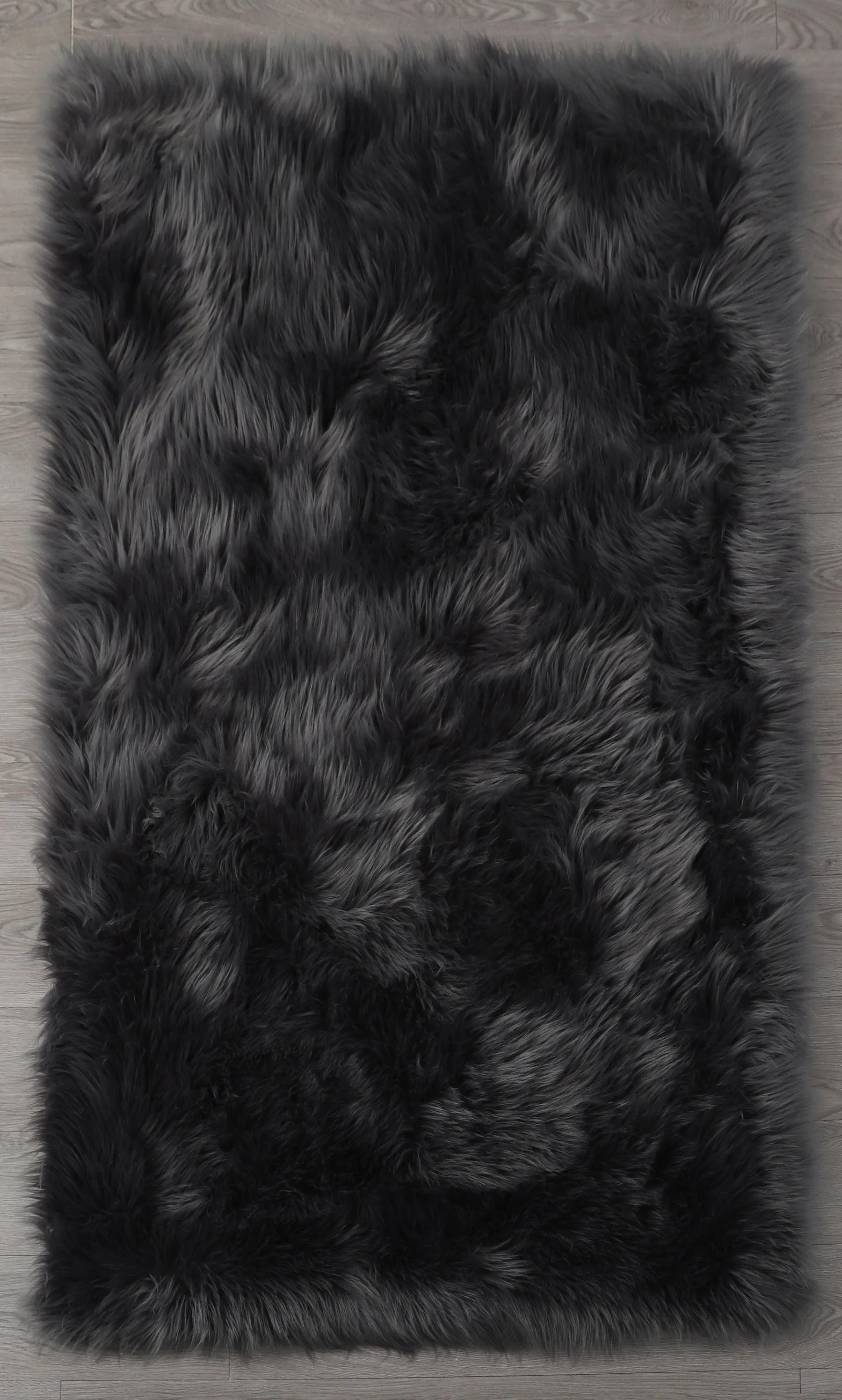 Cozy Collection Ultra Soft Fluffy Faux Fur Sheepskin Area Rug In Gray