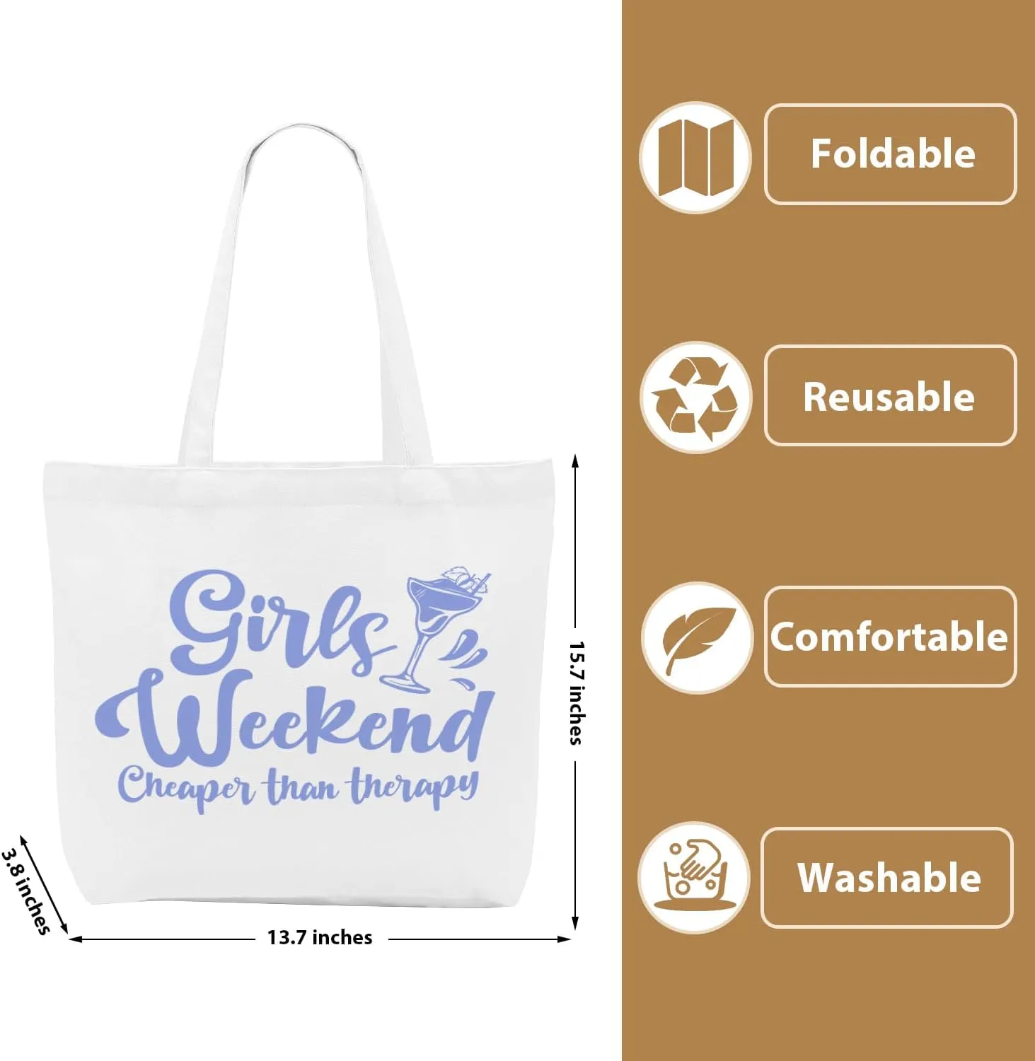 CQM Girls Trip Gifts Girls Weekend Tote Bag Gifts Beach Bag Travel Gifts Shopping Bag Weekender Bags for Women Girls