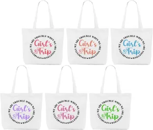 CQM Girls Trip Gifts Girls Weekend Tote Bag Gifts Beach Bag Travel Gifts Shopping Bag Weekender Bags for Women Girls