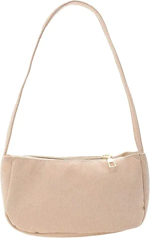 Crossbody Crescent Bags for Women Lightweight Quilted Leather Handbags for Women Nylon Quilted Shoulder Purse(Khaki)