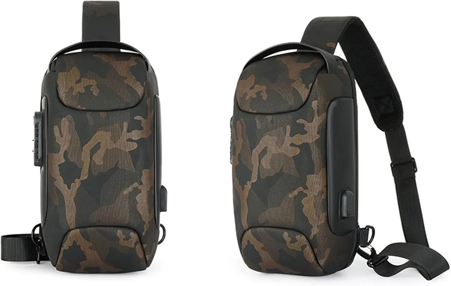 Crossbody Handbag Soft Purse Men's Prevention Of Thieves Password Chest Lock Bag Cloth Sports One Shoulder