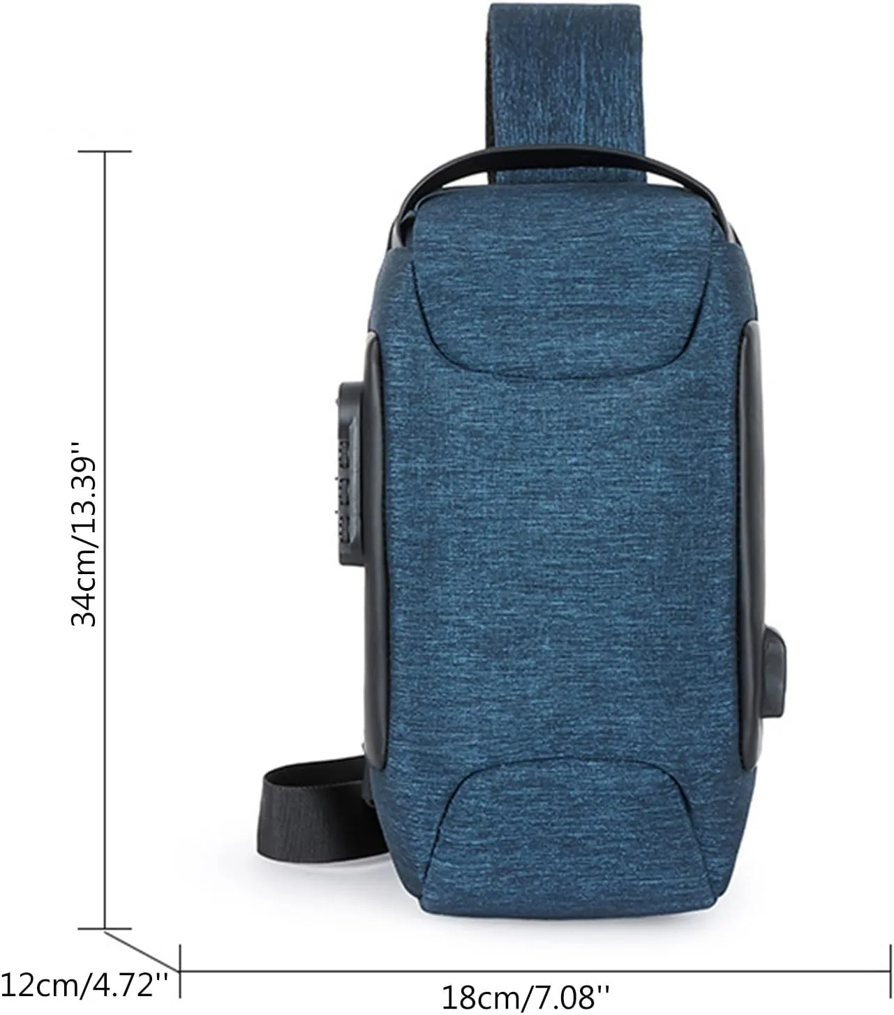 Crossbody Handbag Soft Purse Men's Prevention Of Thieves Password Chest Lock Bag Cloth Sports One Shoulder