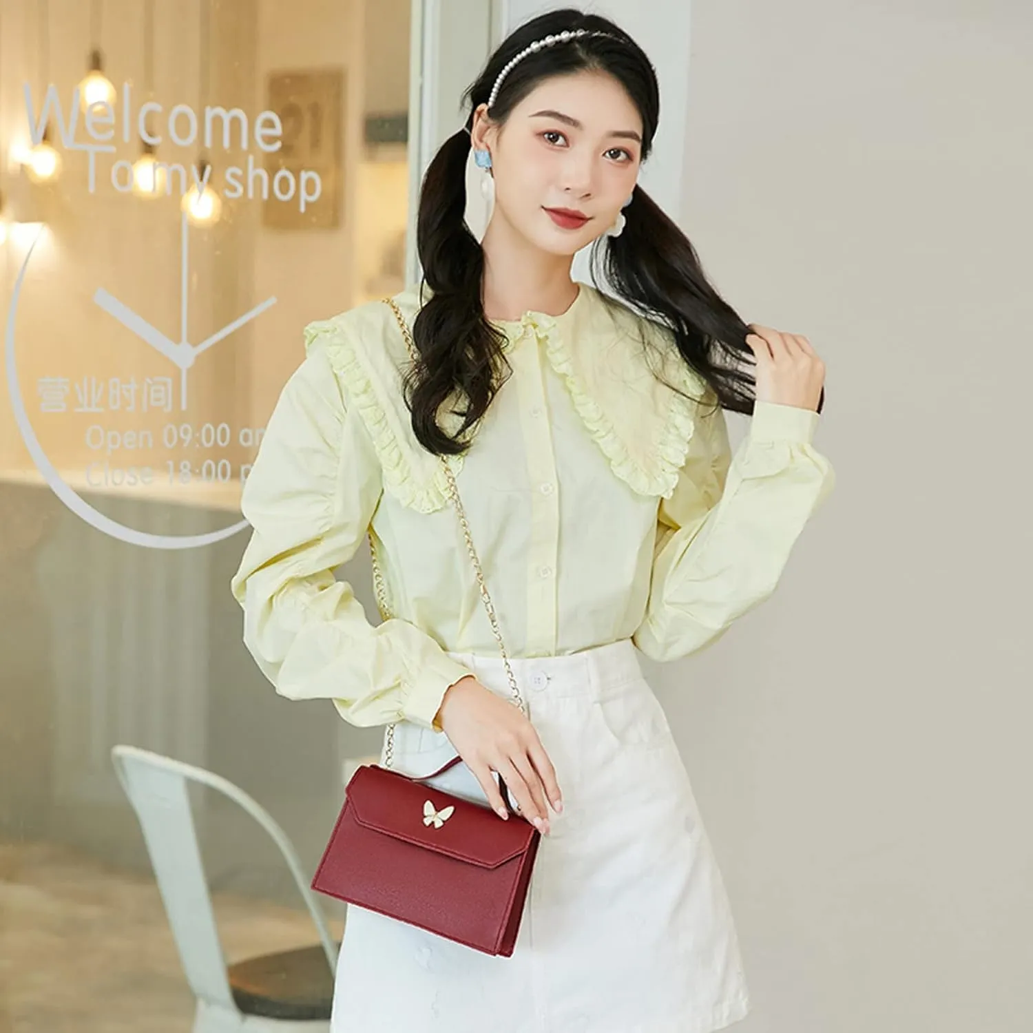 Crossbody Purse for Women Pu Leather Shoulder Handbag Camera Clucth Women's Leather Handbag Tote Shoulder Bag Crossbody Purse