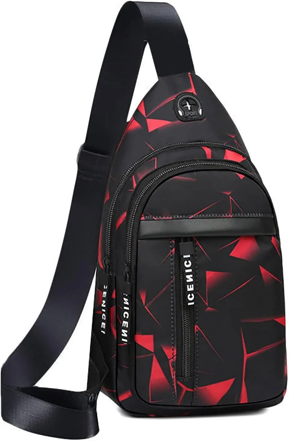 Crossbody Travel Bags Anti Theft Lightweight One Strap Sling Bag Classic Convenient Chest Bag Outdoor Hiking Bags(Red, One Size)