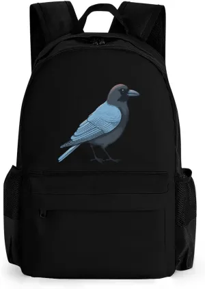Crow Laptop Backpacks 16 Inch Travel Shoulder Bag Multipurpose Casual Hiking Daypack
