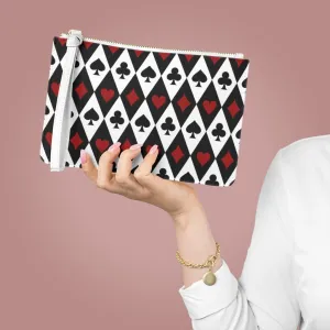 Custom Clutch Purse - Aces Pattern #102 | Gift Idea, Birthday Gift, Women's Clutch Purse, Vegan Leather, Zippered Clutch, Cute Clutch Bag