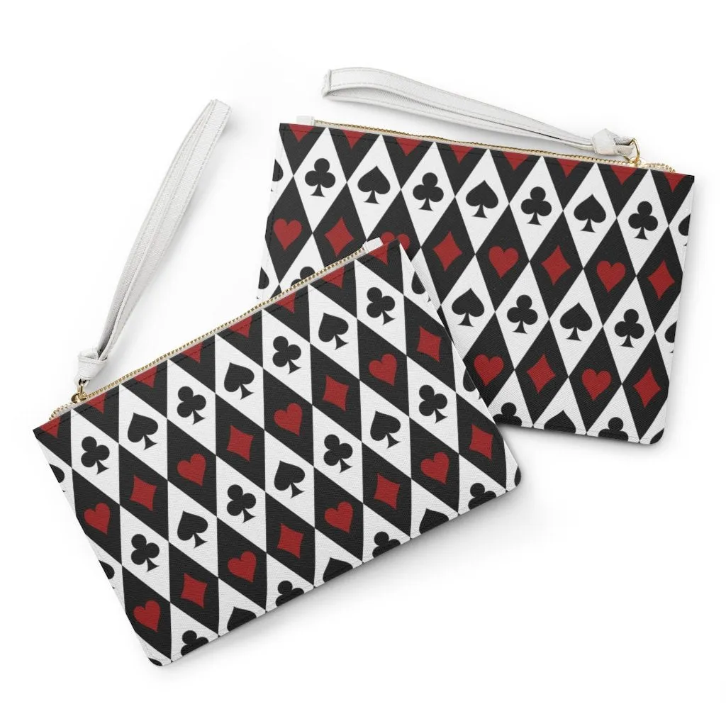 Custom Clutch Purse - Aces Pattern #102 | Gift Idea, Birthday Gift, Women's Clutch Purse, Vegan Leather, Zippered Clutch, Cute Clutch Bag
