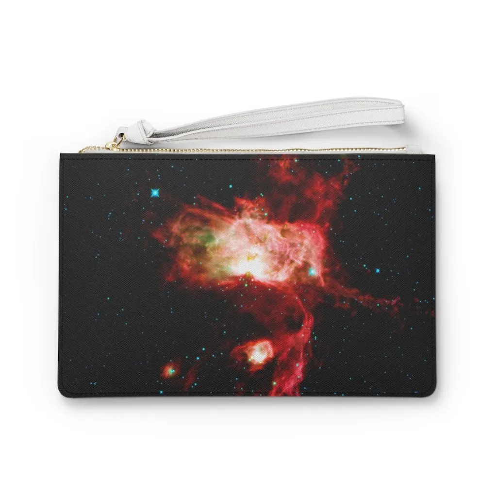Custom Clutch Purse - Galaxy Image #101 Nebula | Gift Idea, Birthday Gift, Women's Clutch Purse, Vegan Leather, Zippered Clutch, Cute Clutch