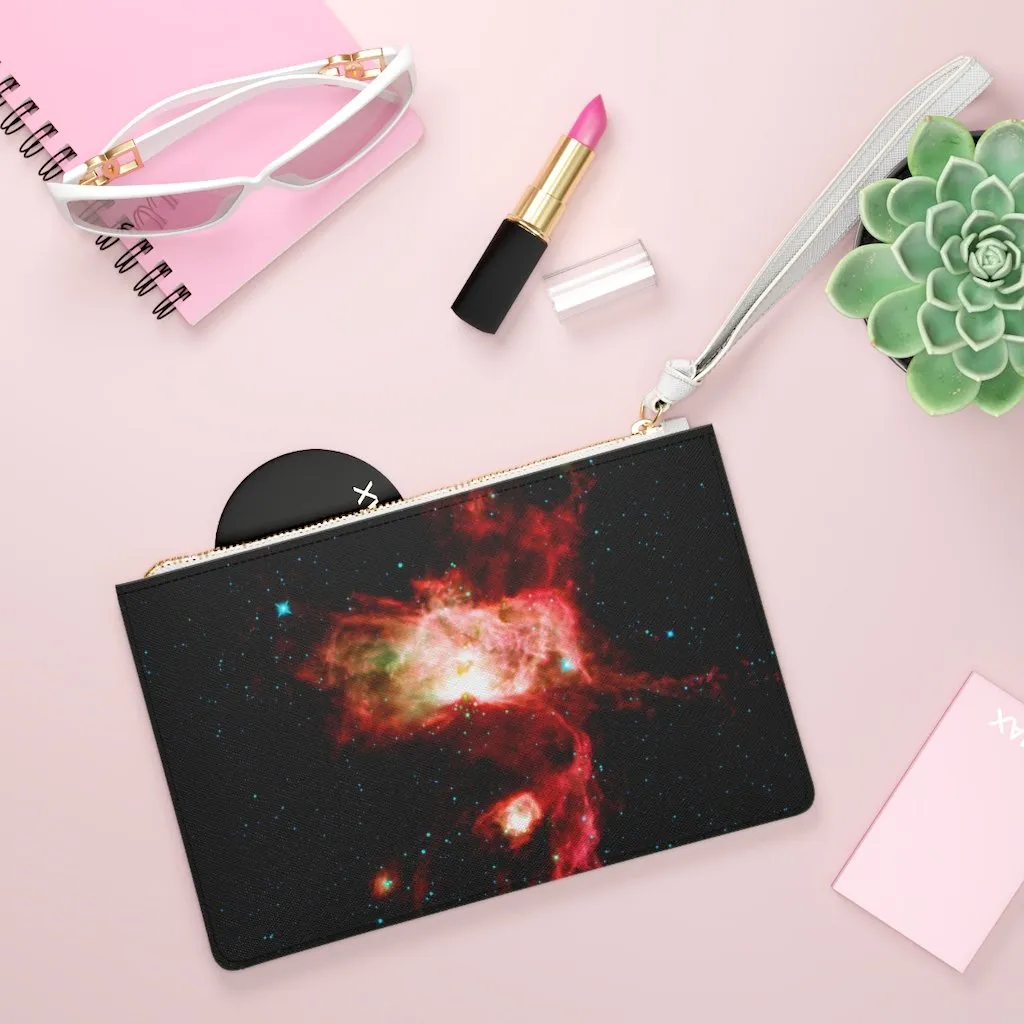 Custom Clutch Purse - Galaxy Image #101 Nebula | Gift Idea, Birthday Gift, Women's Clutch Purse, Vegan Leather, Zippered Clutch, Cute Clutch
