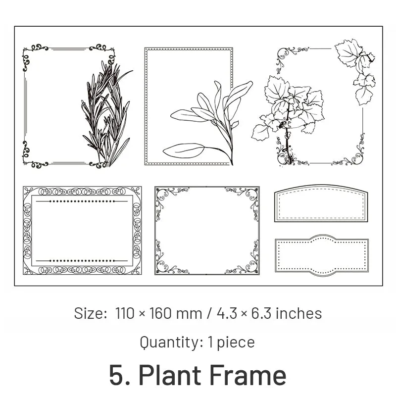 Cute Bowknot Plant Clear Silicone Stamps