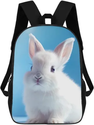 Cute Bunny Travel Backpack Carry On Backpack 17 Inch Laptop Bag Casual Daypack for Weekender Business Hiking