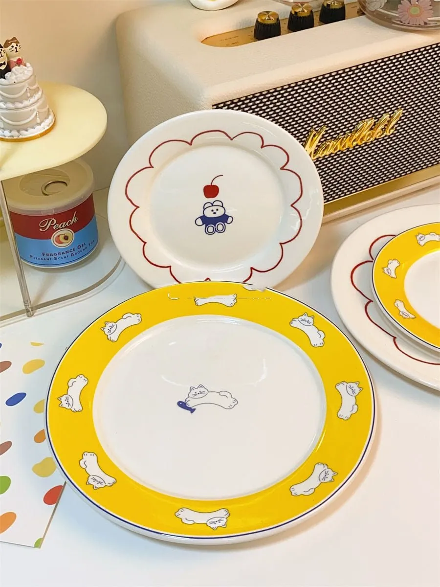 Cute Cartoon Ceramic Plate