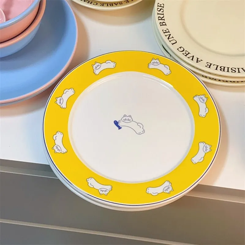 Cute Cartoon Ceramic Plate