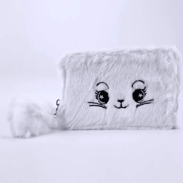 Cute Fluffy Cat Soft Plush Chain Shoulder Bag Wallet #111