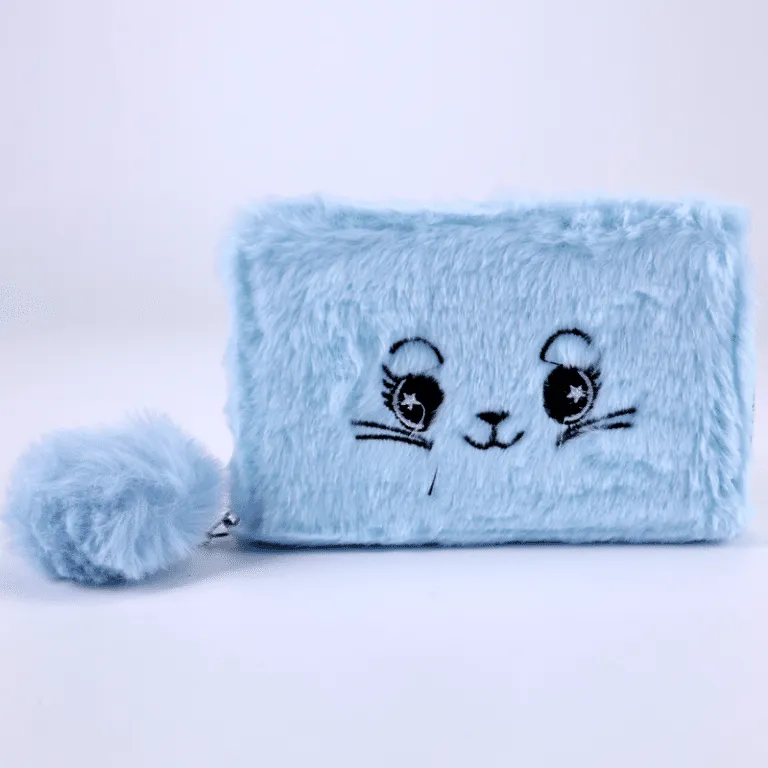 Cute Fluffy Cat Soft Plush Chain Shoulder Bag Wallet #111