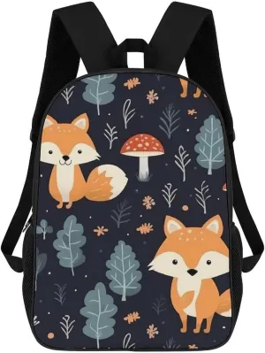 Cute Fox Travel Backpack Carry On Backpack 17 Inch Laptop Bag Casual Daypack for Weekender Business Hiking
