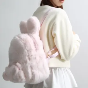 Cute Fuzzy Bunny Backpack AD10010