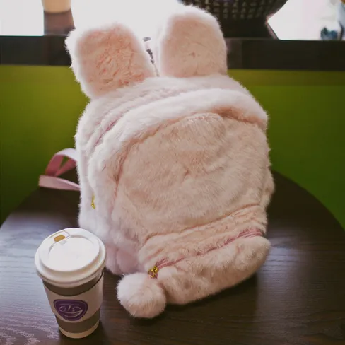 Cute Fuzzy Bunny Backpack AD10010