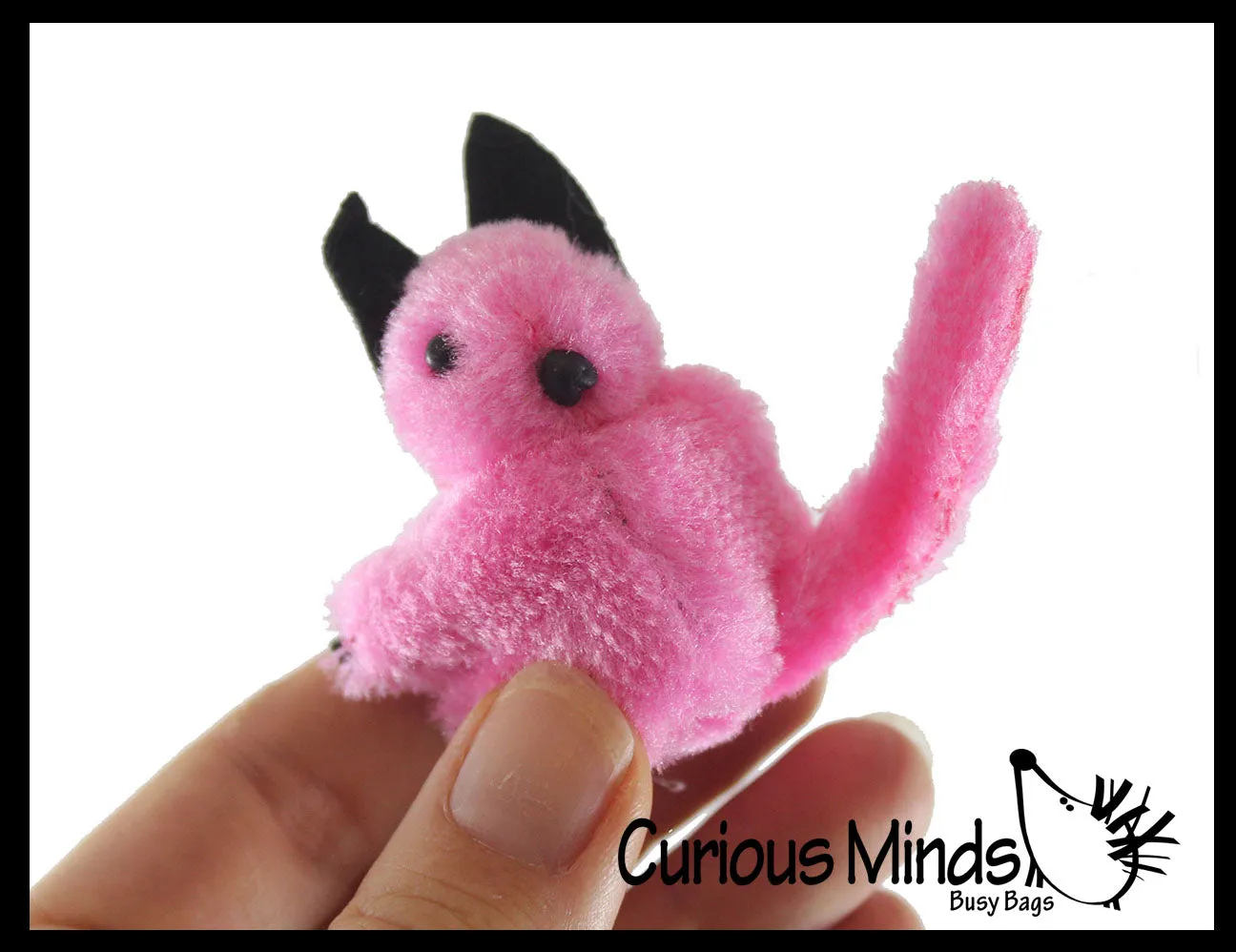 Cute Fuzzy Plush Animal Clip On - Squeeze to Clip on Clothes Pencils - Retro 80's Toy