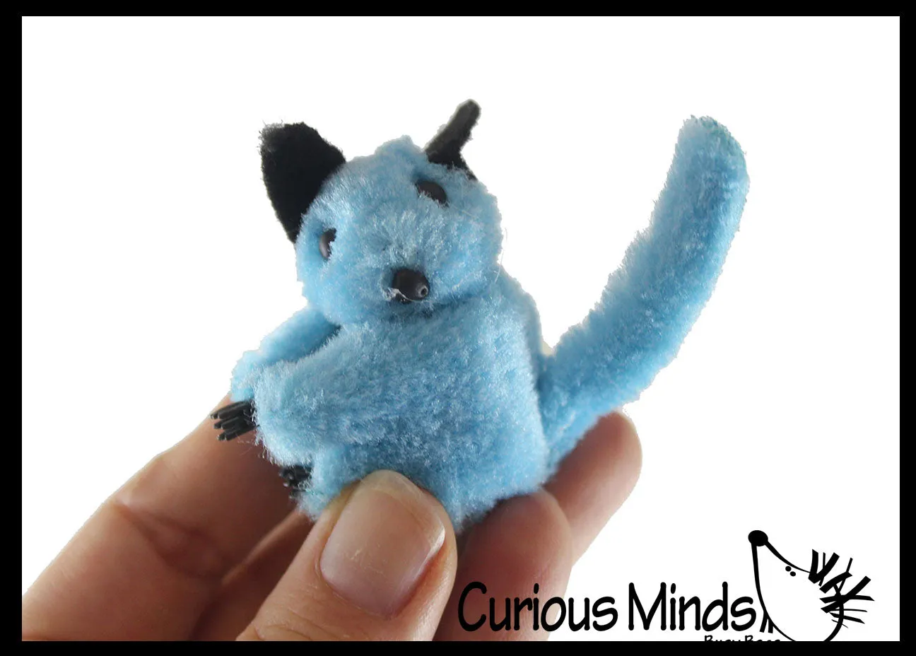 Cute Fuzzy Plush Animal Clip On - Squeeze to Clip on Clothes Pencils - Retro 80's Toy