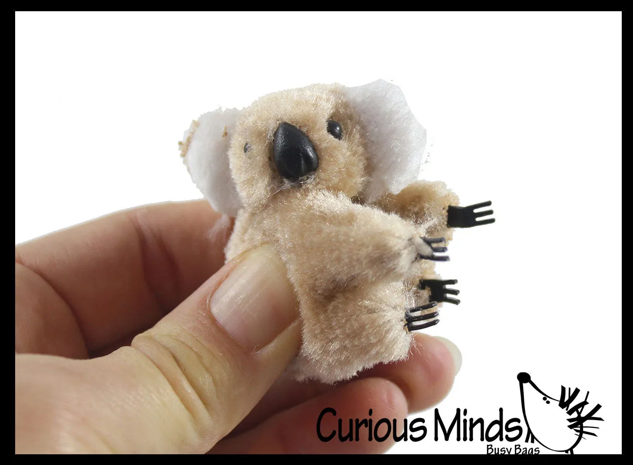 Cute Fuzzy Plush Animal Clip On - Squeeze to Clip on Clothes Pencils - Retro 80's Toy