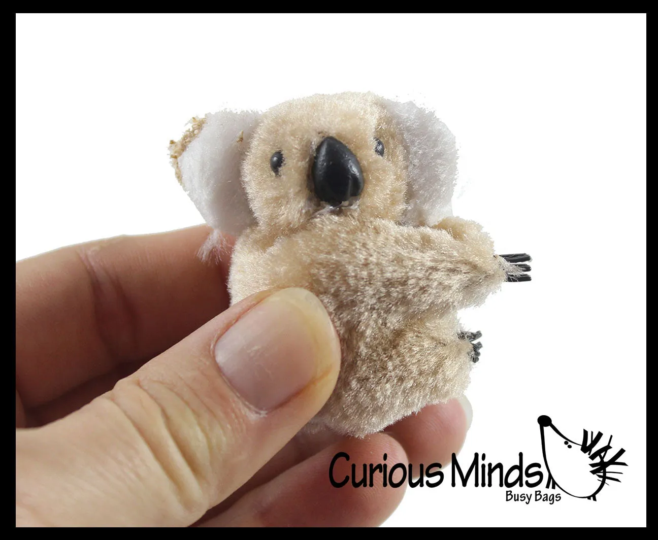 Cute Fuzzy Plush Animal Clip On - Squeeze to Clip on Clothes Pencils - Retro 80's Toy