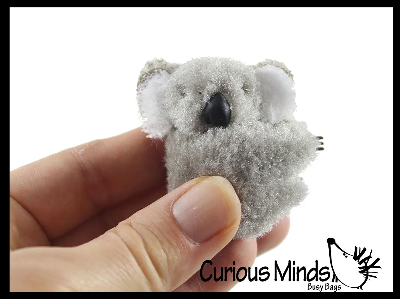 Cute Fuzzy Plush Animal Clip On - Squeeze to Clip on Clothes Pencils - Retro 80's Toy