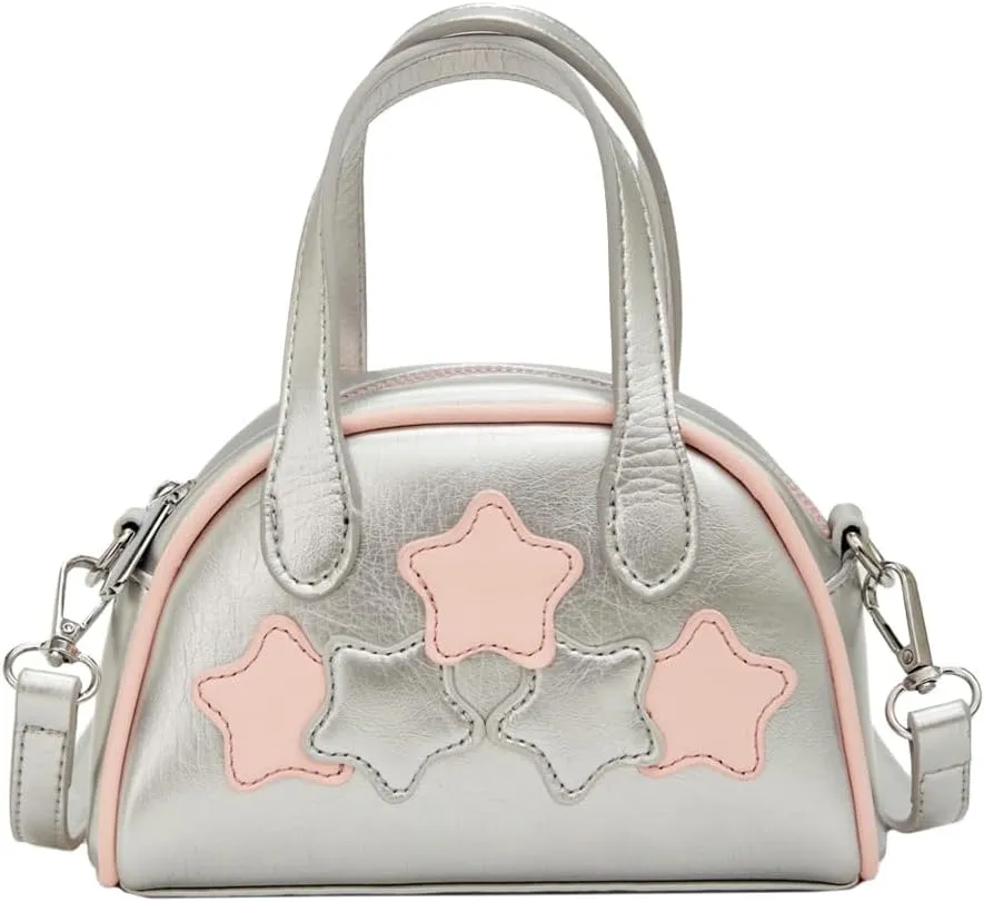 Cute Soft Bag for Women Portable Casual Crossbody Shoulder Hobo Bag Soft PU Trendy Clutch Purse Handbag with Zipper