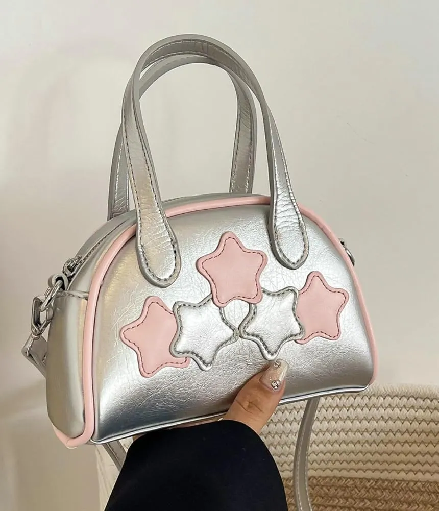 Cute Soft Bag for Women Portable Casual Crossbody Shoulder Hobo Bag Soft PU Trendy Clutch Purse Handbag with Zipper