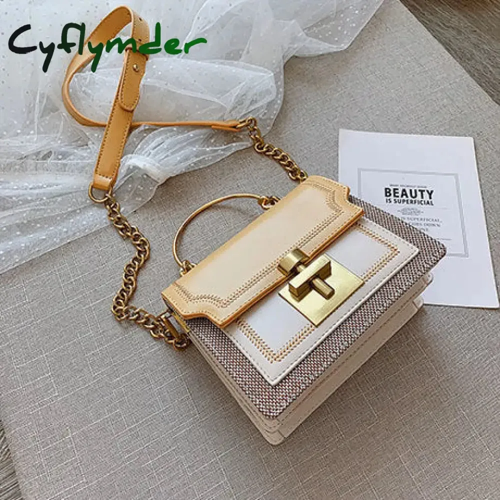 Cyflymder New Fashion Pathwork PU Leather Women Crossbody Bags Vintage Shoulder Messenger Bag Ladies Clutch Casual Totes Female Purse