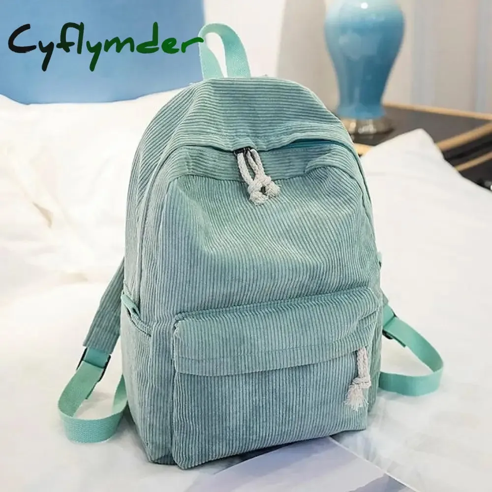 Cyflymder School Backpack Bags For Teenage Girls Backpack Women Bagpack Female  Corduroy Bookbag Harajuku Bag, Back to School Gift