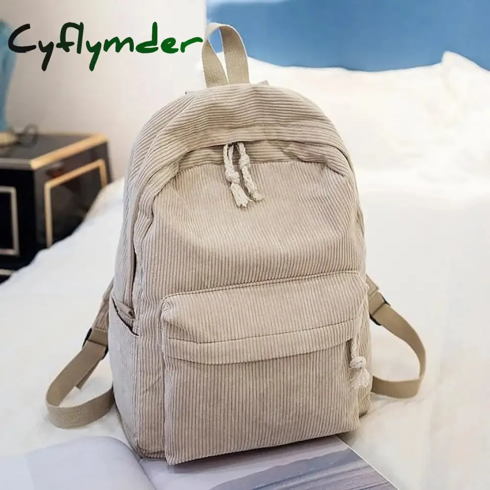 Cyflymder School Backpack Bags For Teenage Girls Backpack Women Bagpack Female  Corduroy Bookbag Harajuku Bag, Back to School Gift