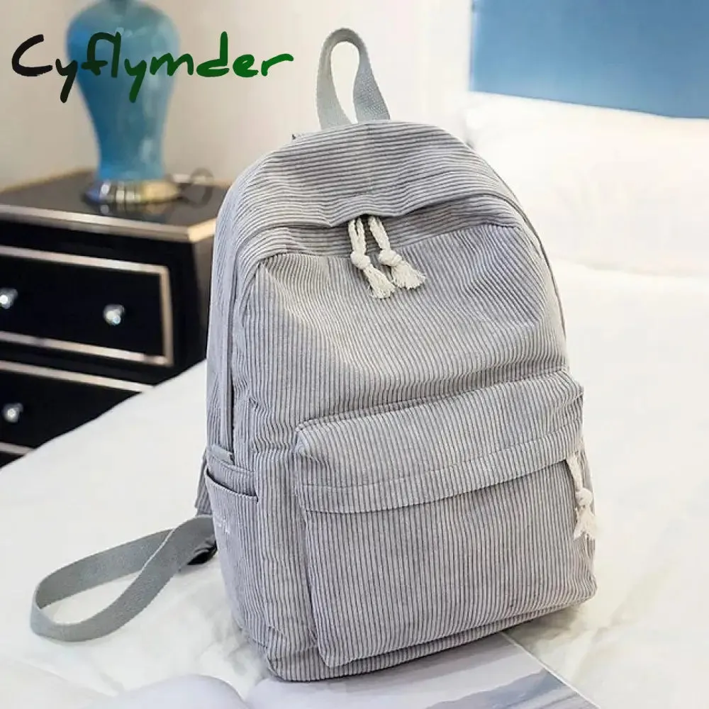 Cyflymder School Backpack Bags For Teenage Girls Backpack Women Bagpack Female  Corduroy Bookbag Harajuku Bag, Back to School Gift