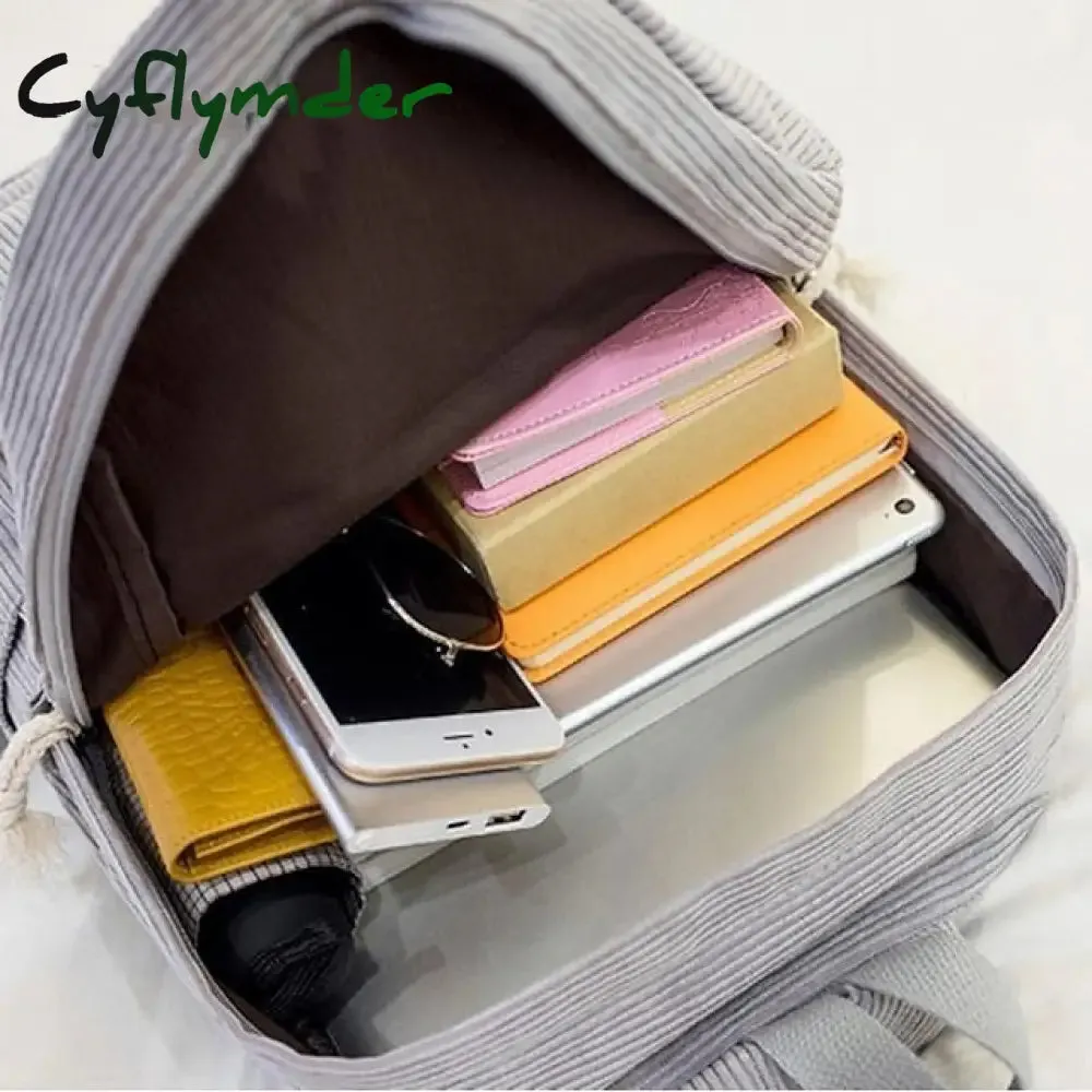 Cyflymder School Backpack Bags For Teenage Girls Backpack Women Bagpack Female  Corduroy Bookbag Harajuku Bag, Back to School Gift