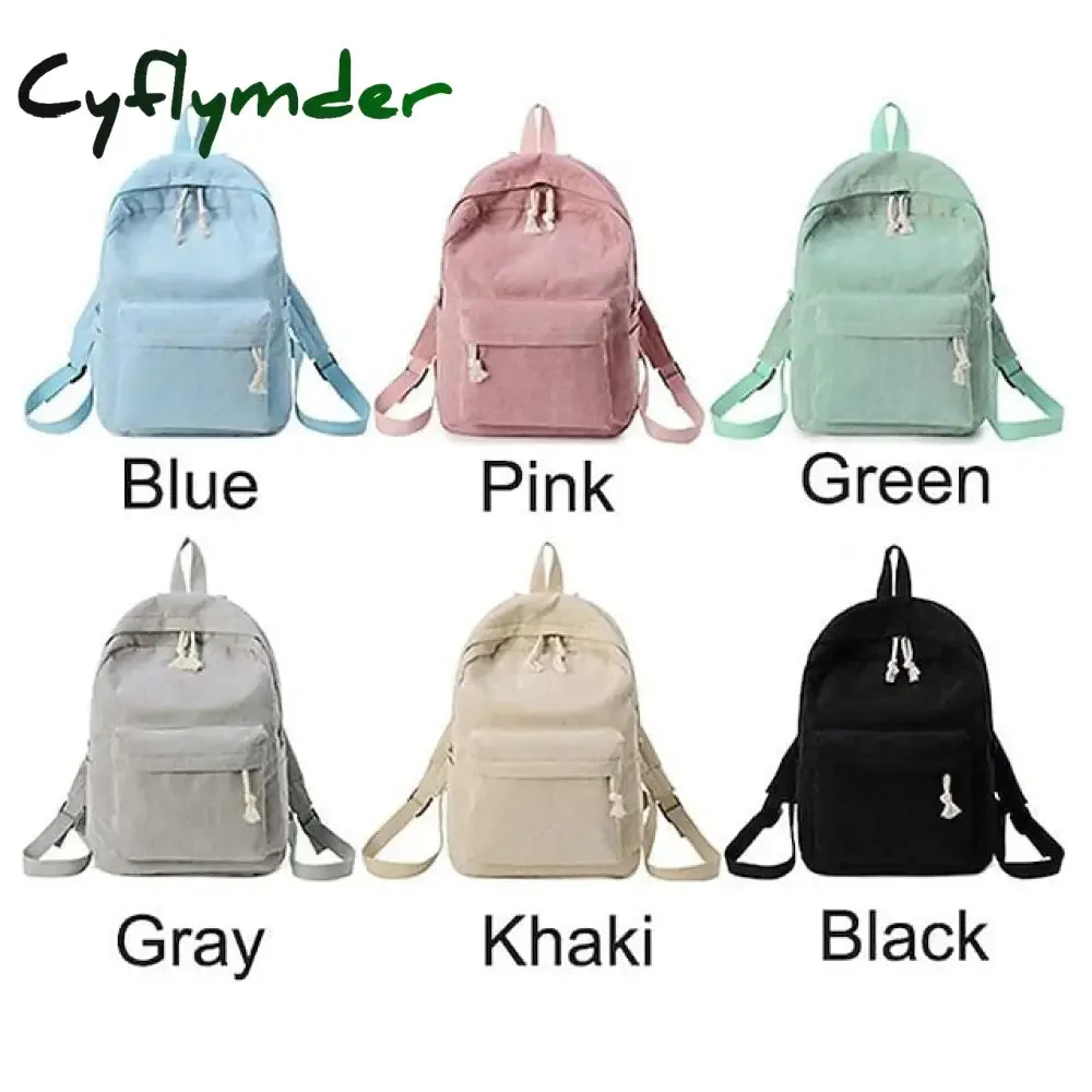 Cyflymder School Backpack Bags For Teenage Girls Backpack Women Bagpack Female  Corduroy Bookbag Harajuku Bag, Back to School Gift