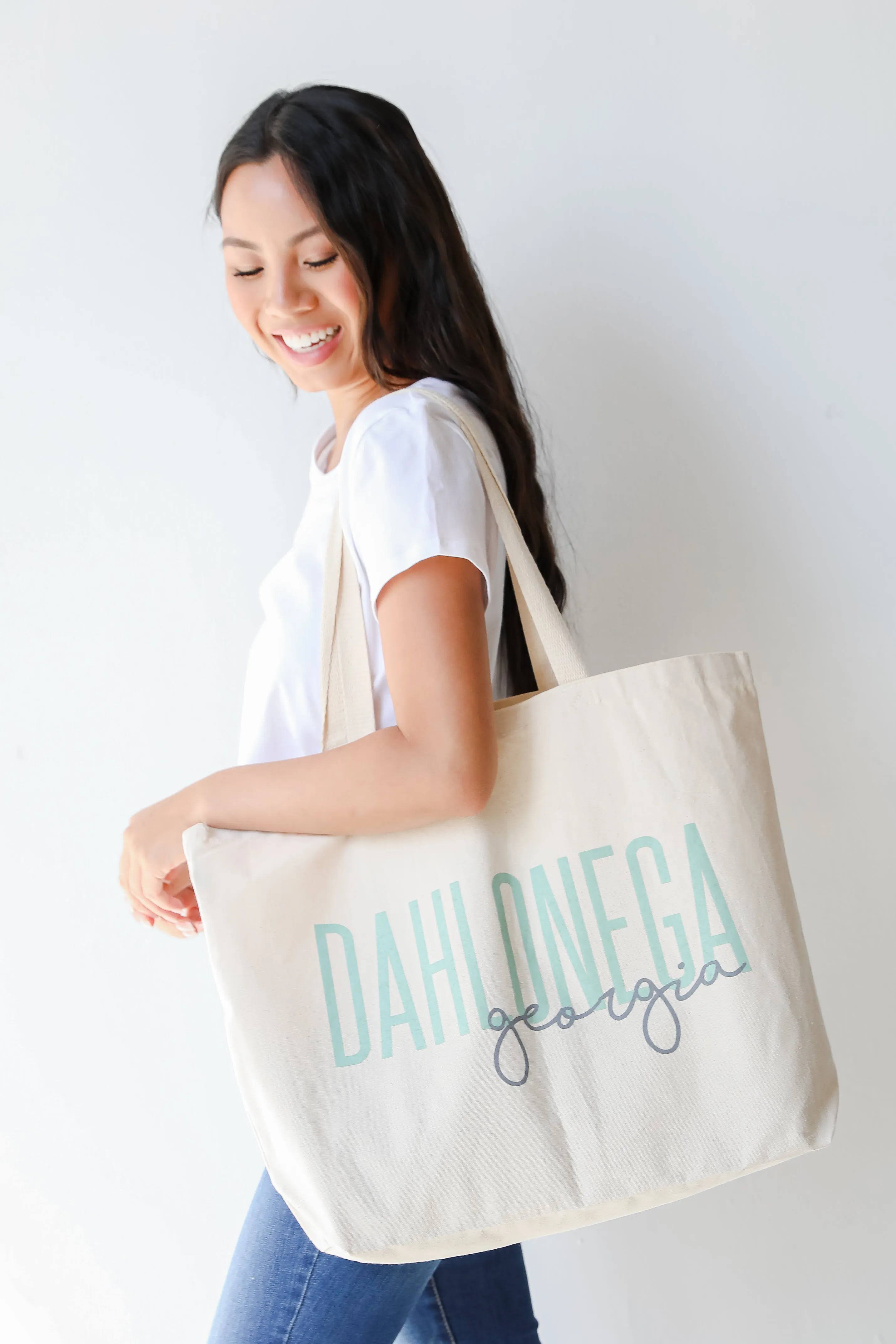 Dahlonega Georgia Script Large Tote Bag