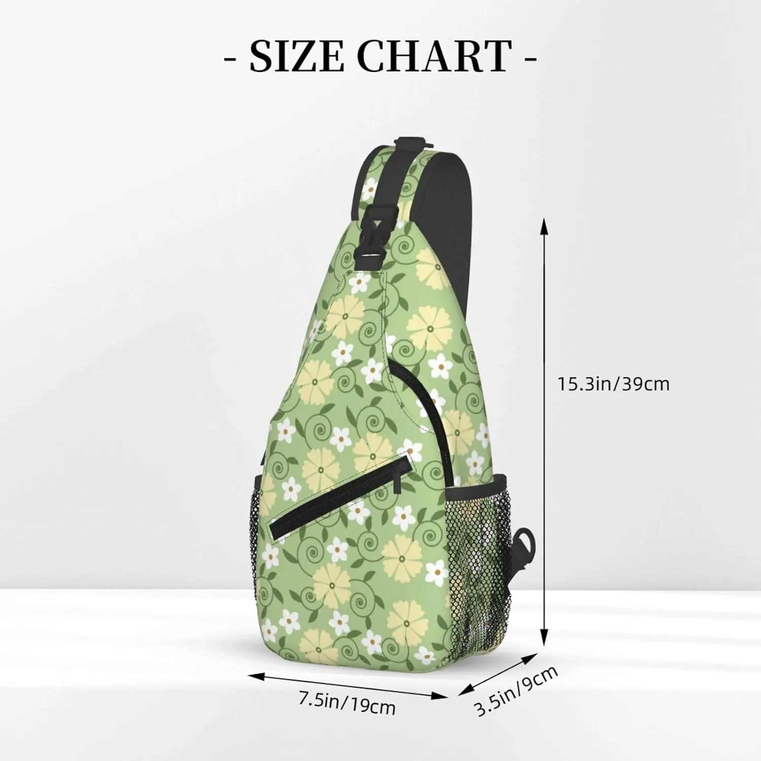 daisy Flowers Chest Bags Crossbody Sling Bag Shoulder Bag Travel Hiking Daypack For Men Women