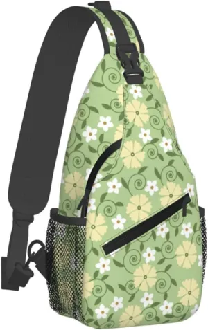 daisy Flowers Chest Bags Crossbody Sling Bag Shoulder Bag Travel Hiking Daypack For Men Women