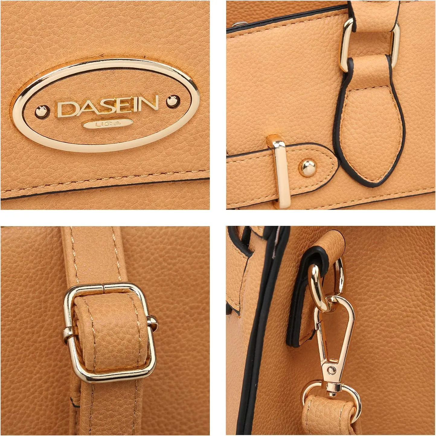 Dasein Women Handbags and Purses Ladies Shoulder Bag Top Handle Satchel Tote Work Bag with Matching Clutch