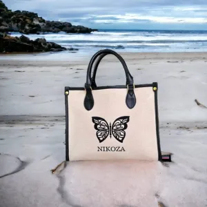 Dasha Beige Beach Tote Bag By Nikoza Collection