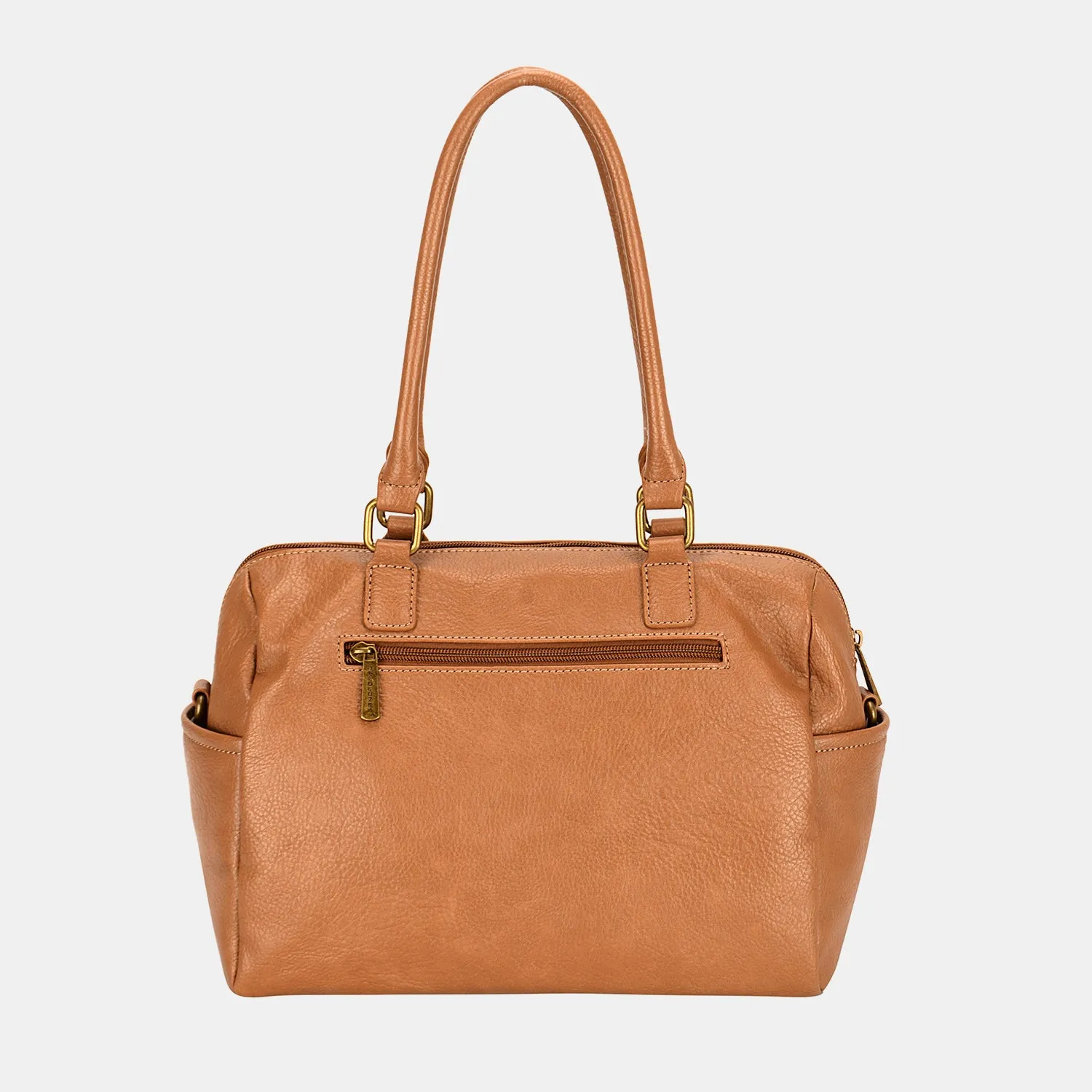 David Jones Leather Shoulder Bags Zipper Large Outer Pocket Handbag